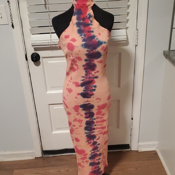 Fashion Nova Dresses & Skirts - Fashion Nova Pink and Blue Tie-Dye Maxi Dress